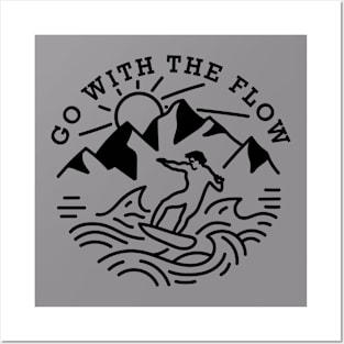 Go with the flow Posters and Art